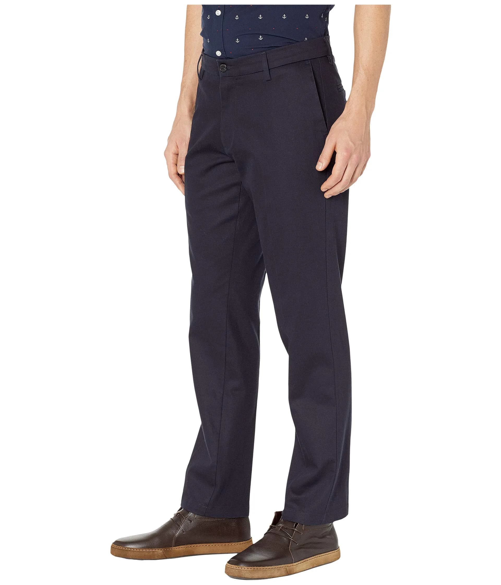 Dockers Men's Straight Fit Signature Lux Cotton Stretch Khaki Pant - Creased, Dockers Navy, 30W x 32L | Wrinkle-Free Business Casual thumbnail 2