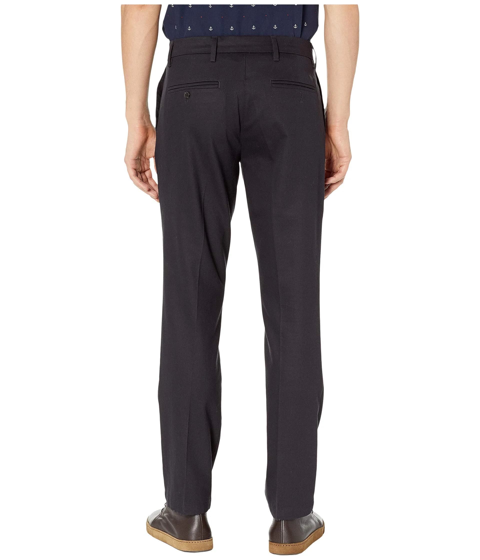 Dockers Men's Straight Fit Signature Lux Cotton Stretch Khaki Pant - Creased, Dockers Navy, 30W x 32L | Wrinkle-Free Business Casual thumbnail 3