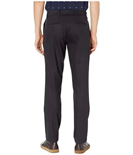 Dockers Men's Straight Fit Signature Lux Cotton Stretch Khaki Pant - Creased, Dockers Navy, 30W x 32L | Wrinkle-Free Business Casual thumbnail 3