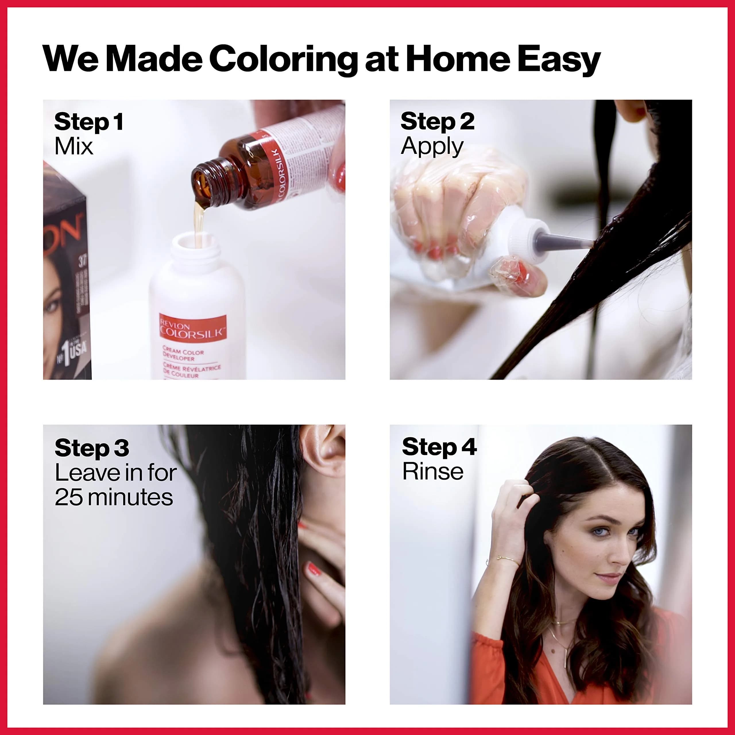 Revlon Colorsilk 27 Deep Rich Brown Permanent Hair Dye 3-Pack (12.6 Oz Total) | Ammonia-Free, Keratin, 100% Gray Coverage - view 5
