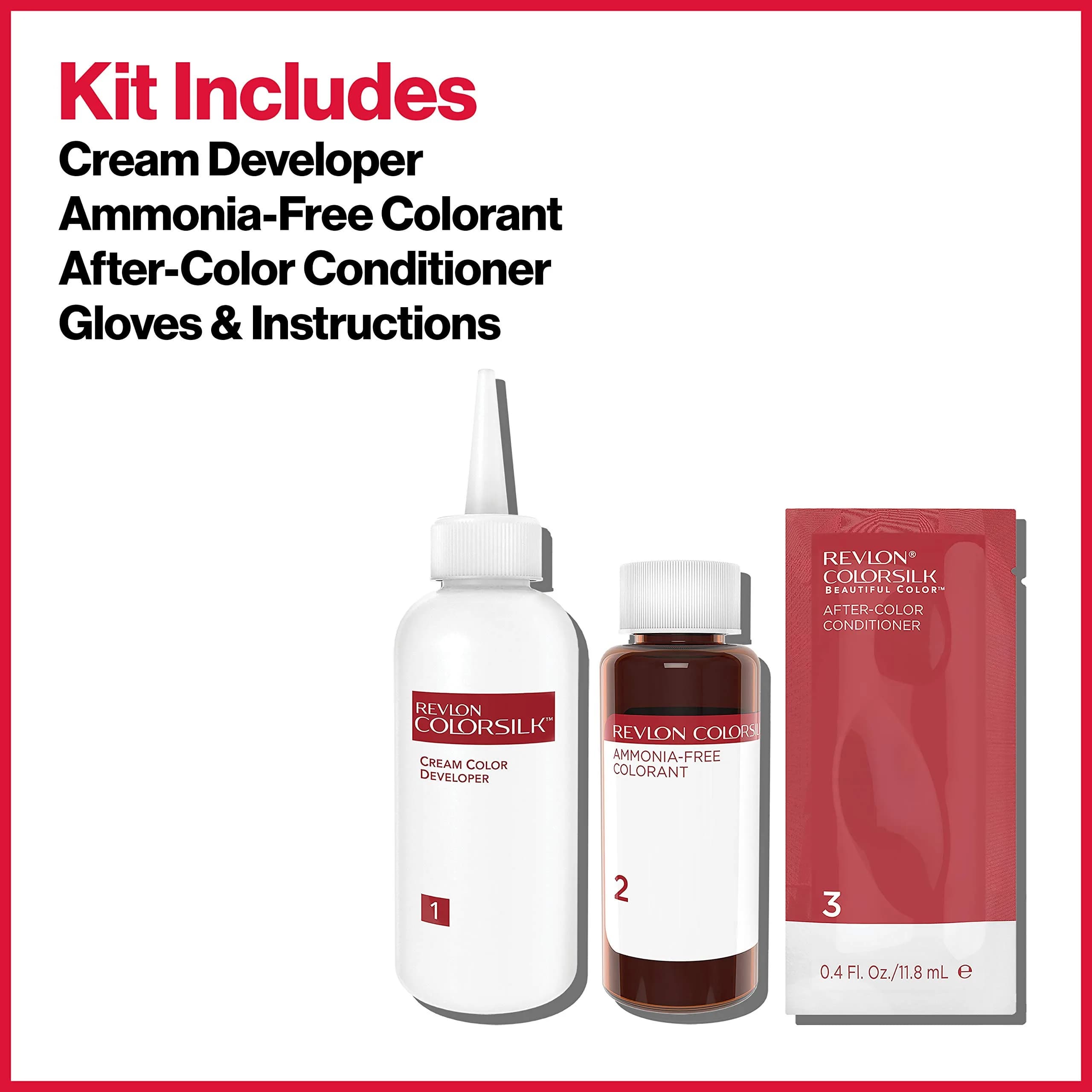 Revlon Colorsilk 27 Deep Rich Brown Permanent Hair Dye 3-Pack (12.6 Oz Total) | Ammonia-Free, Keratin, 100% Gray Coverage - view 6