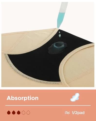 INNERSY Period Underwear for Teens Girls Cotton Leak-Proof Menstrual Panties 3-Pack (XL, 14-16 yrs) | Leakproof & Comfortable thumbnail 5