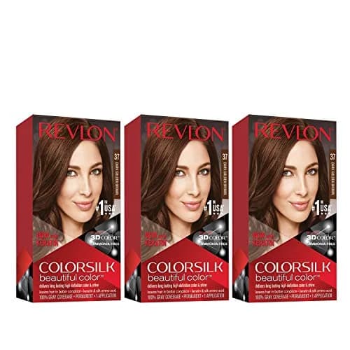 Revlon Colorsilk Permanent Hair Color 37 Dark Golden Brown 156 ml (4.4 Oz) | Ammonia-Free Gray Coverage thumbnail 1
