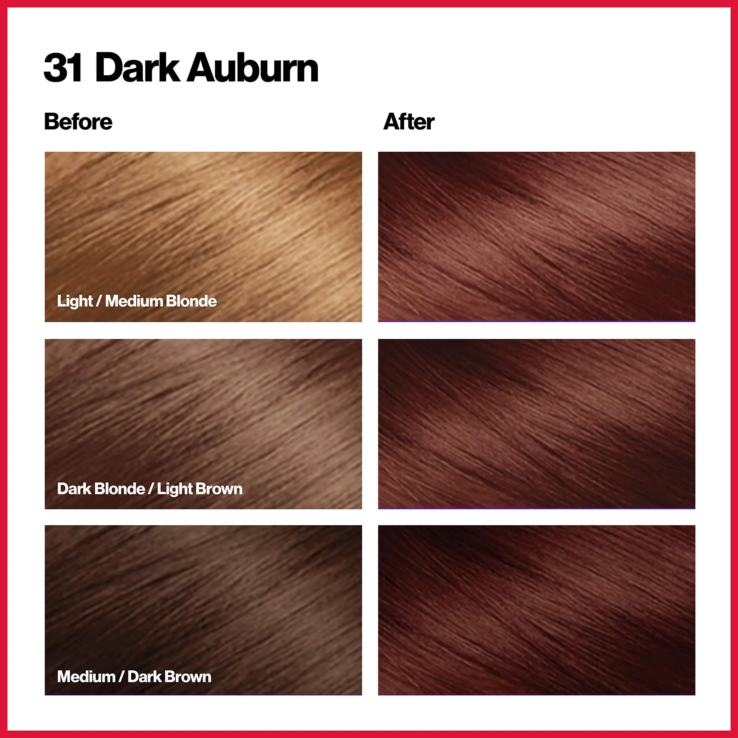 Revlon Colorsilk Permanent Hair Color 31 Dark Auburn 132ml (4.4 Oz) | 100% Gray Coverage Ammonia-Free - view 2