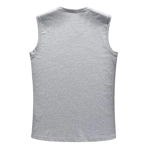 Y2Y2 Men's Sleeveless V-Neck T-Shirt, Gray, Big and Tall 3XL (54"-56") | Soft Cotton, Classic Fit thumbnail 6