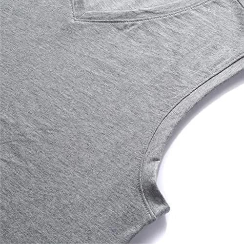 Y2Y2 Men's Sleeveless V-Neck T-Shirt, Gray, Big and Tall 3XL (54"-56") | Soft Cotton, Classic Fit thumbnail 8