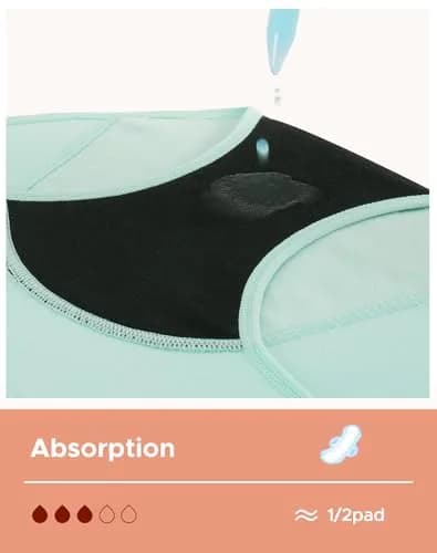 INNERSY Period Underwear for Teens Girls Cotton Leak-Proof Menstrual Panties 3-Pack (10-12 yrs) | Light Flow Leakproof Comfort thumbnail 5