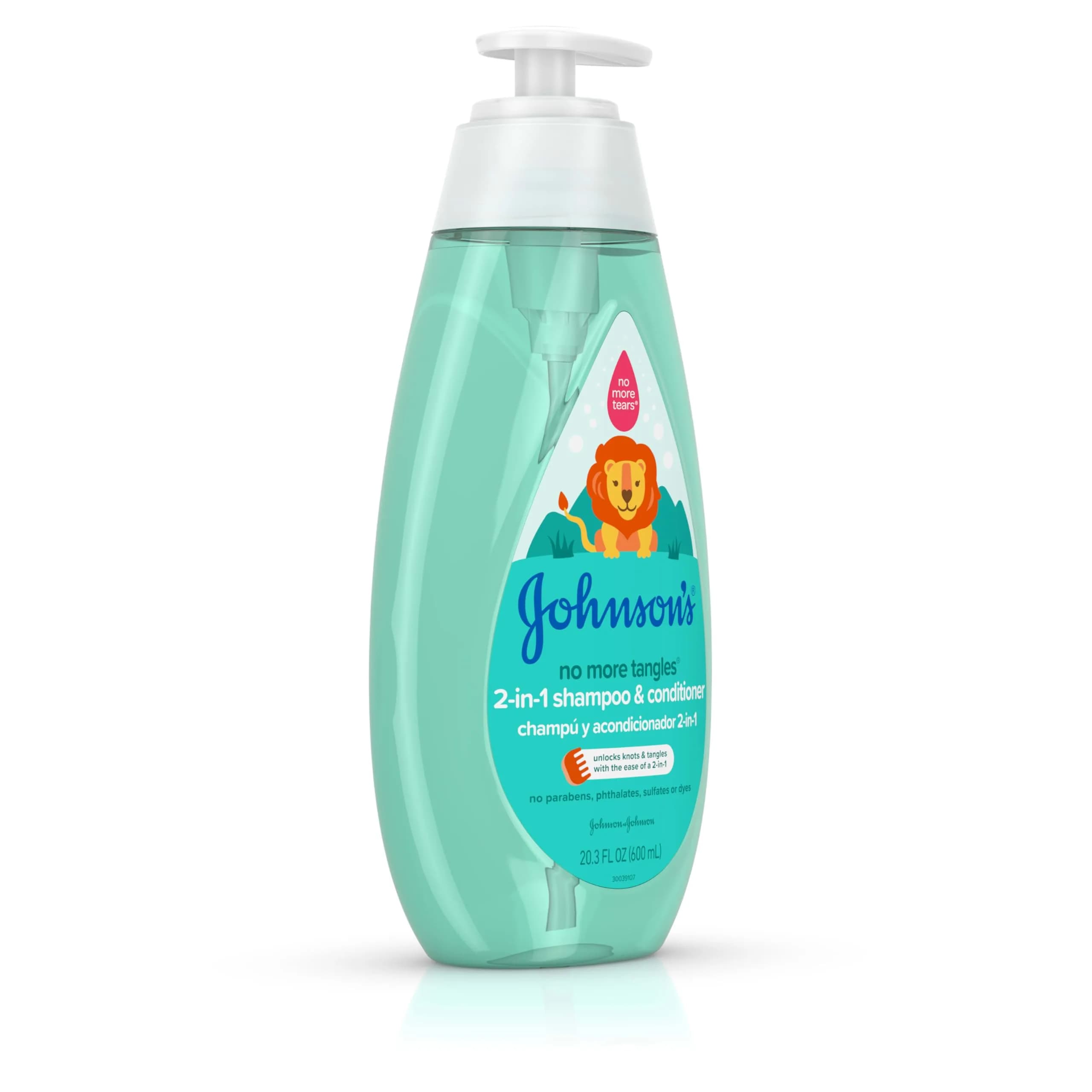 Johnson's Kids No More Tangles 2-in-1 Detangling Shampoo & Conditioner 600ml (20.3 Fl Oz) | Gentle Tear-Free Formula - view 6