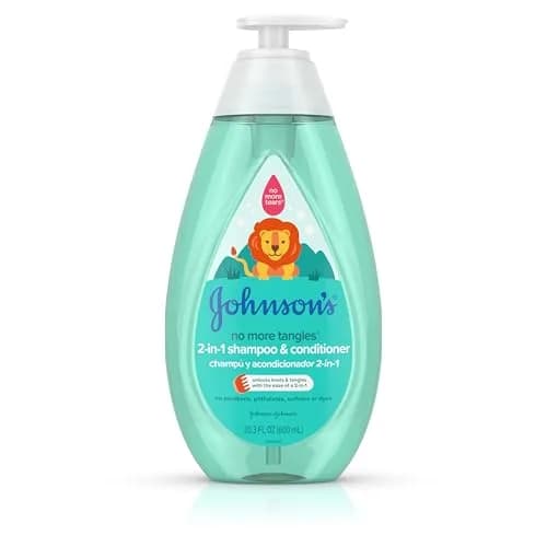 Johnson's Kids No More Tangles 2-in-1 Detangling Shampoo & Conditioner 600ml (20.3 Fl Oz) | Gentle Tear-Free Formula thumbnail 1