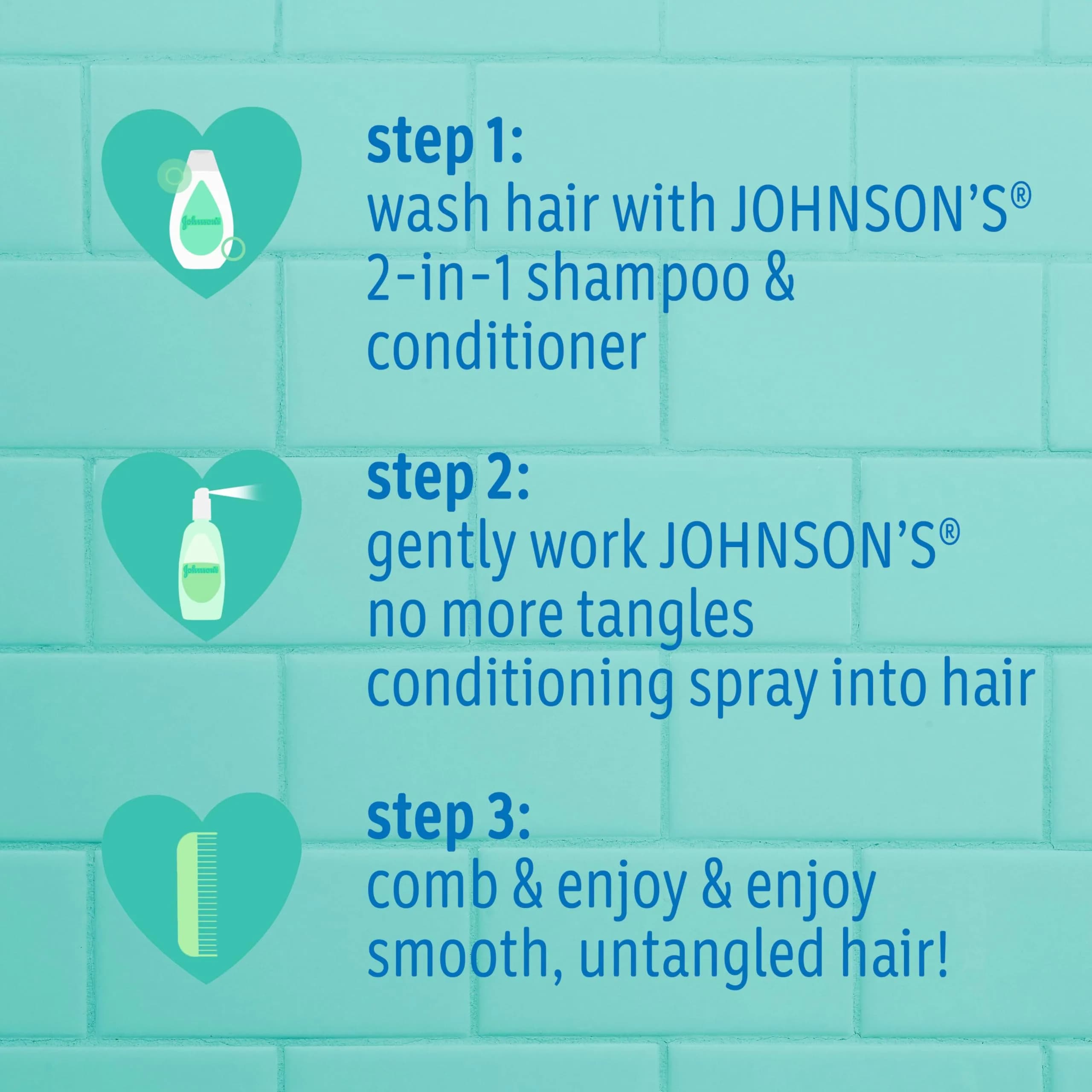 Johnson's Kids No More Tangles 2-in-1 Detangling Shampoo & Conditioner 600ml (20.3 Fl Oz) | Gentle Tear-Free Formula - view 4