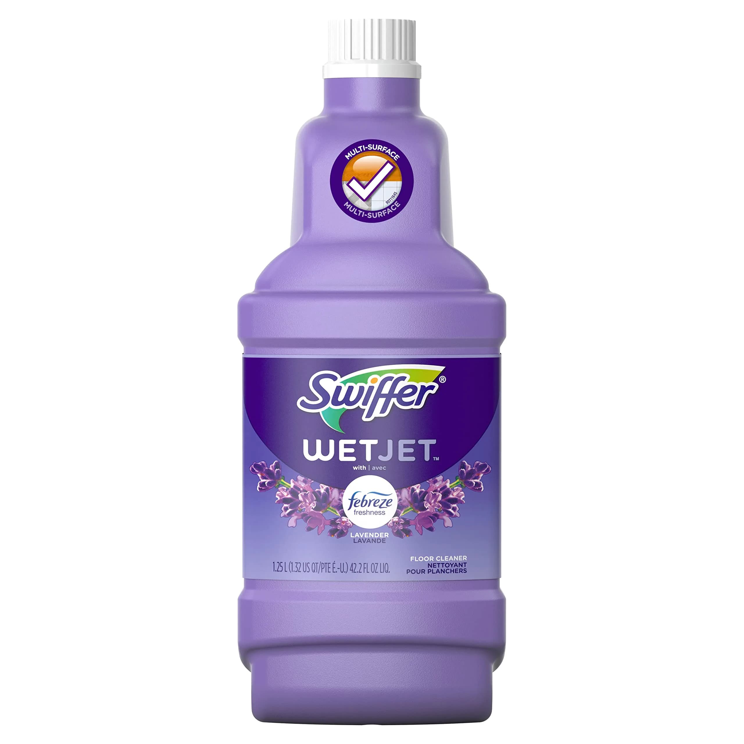 Swiffer Floor Cleaner Solution Refill, Lavender, 42.2 Fl Oz, Pack of 4 thumbnail 1
