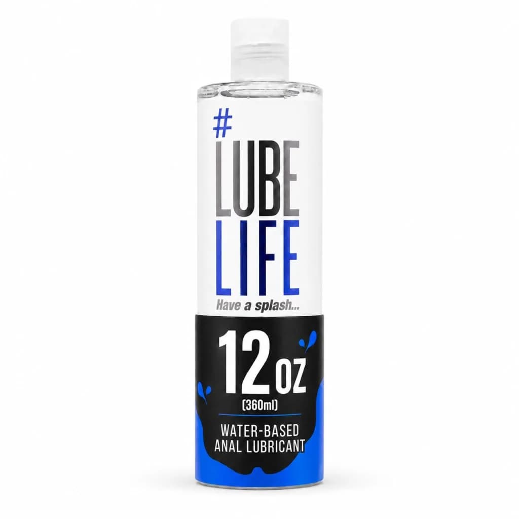 LubeLife Water-Based Anal Lube 360ml (12 Fl Oz) | Silky Smooth Glide for Intimacy
