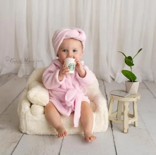 M&G House Newborn Photography Props Baby Bathrobe Costume Set 0-6 Months | Soft Crochet Cotton thumbnail 9