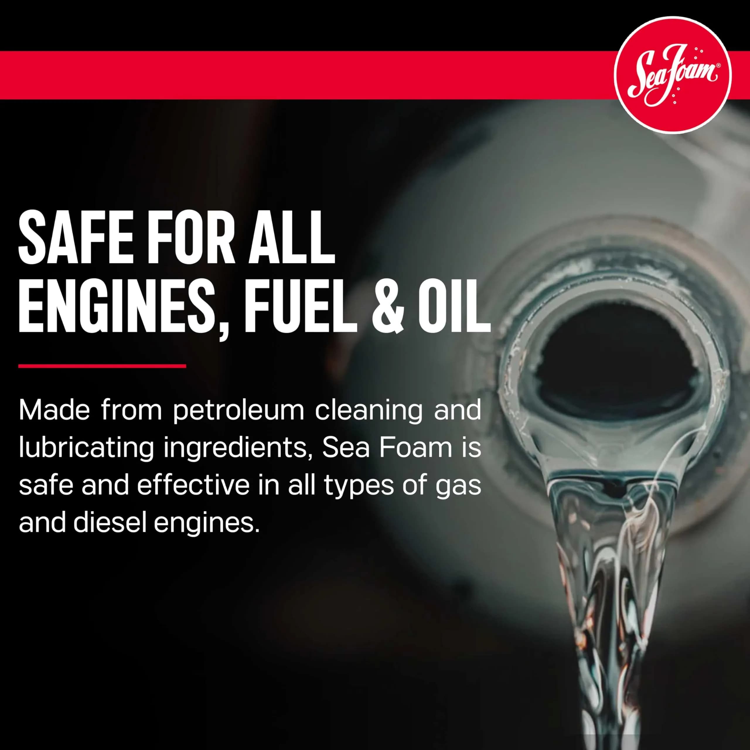 Sea Foam Motor Treatment 16 oz (473ml) Bottles, Pack of 6 | Fuel System Cleaner, Stabilizer & Oil Treatment for Gas & Diesel Engines - view 3