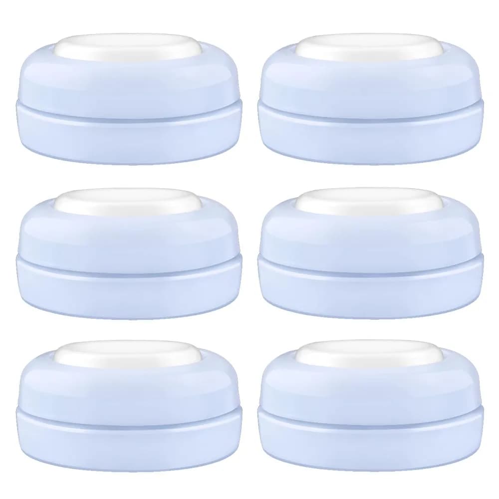 Maymom Screw Lids Aka Travel Caps with Rewritable Sealing Disc for Avent Bottles, 6pcs Blue | Leak-Resistant & Dishwasher Safe — Blue