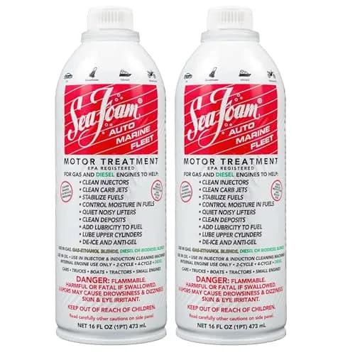 Sea Foam Motor Treatment 2 x 16 fl oz (32 fl oz Total) | Fuel System Cleaner, Stabilizer & Oil Treatment for Gas & Diesel Engines thumbnail 1