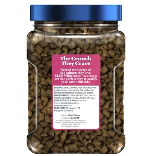 Blue Buffalo Wilderness Tasty Salmon Crunchy Cat Treats 340g (12 oz) | Grain-Free, Real Salmon First thumbnail 2