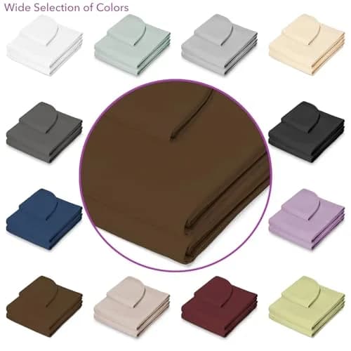 Saloniture 3-Piece Microfiber Massage Table Sheet Set - Chocolate Brown | Fits Most Standard Tables thumbnail 5
