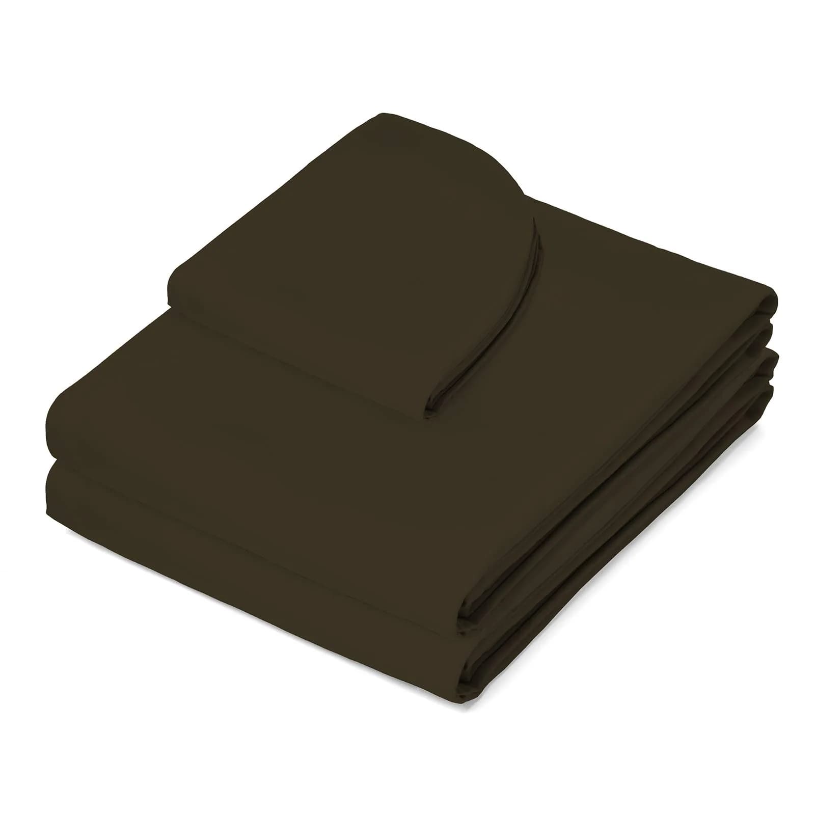 Saloniture 3-Piece Microfiber Massage Table Sheet Set - Chocolate Brown | Fits Most Standard Tables - view 2