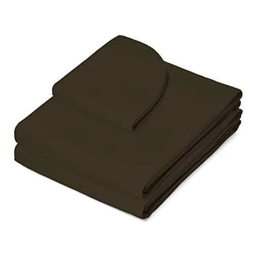 Saloniture 3-Piece Microfiber Massage Table Sheet Set - Chocolate Brown | Fits Most Standard Tables thumbnail 2