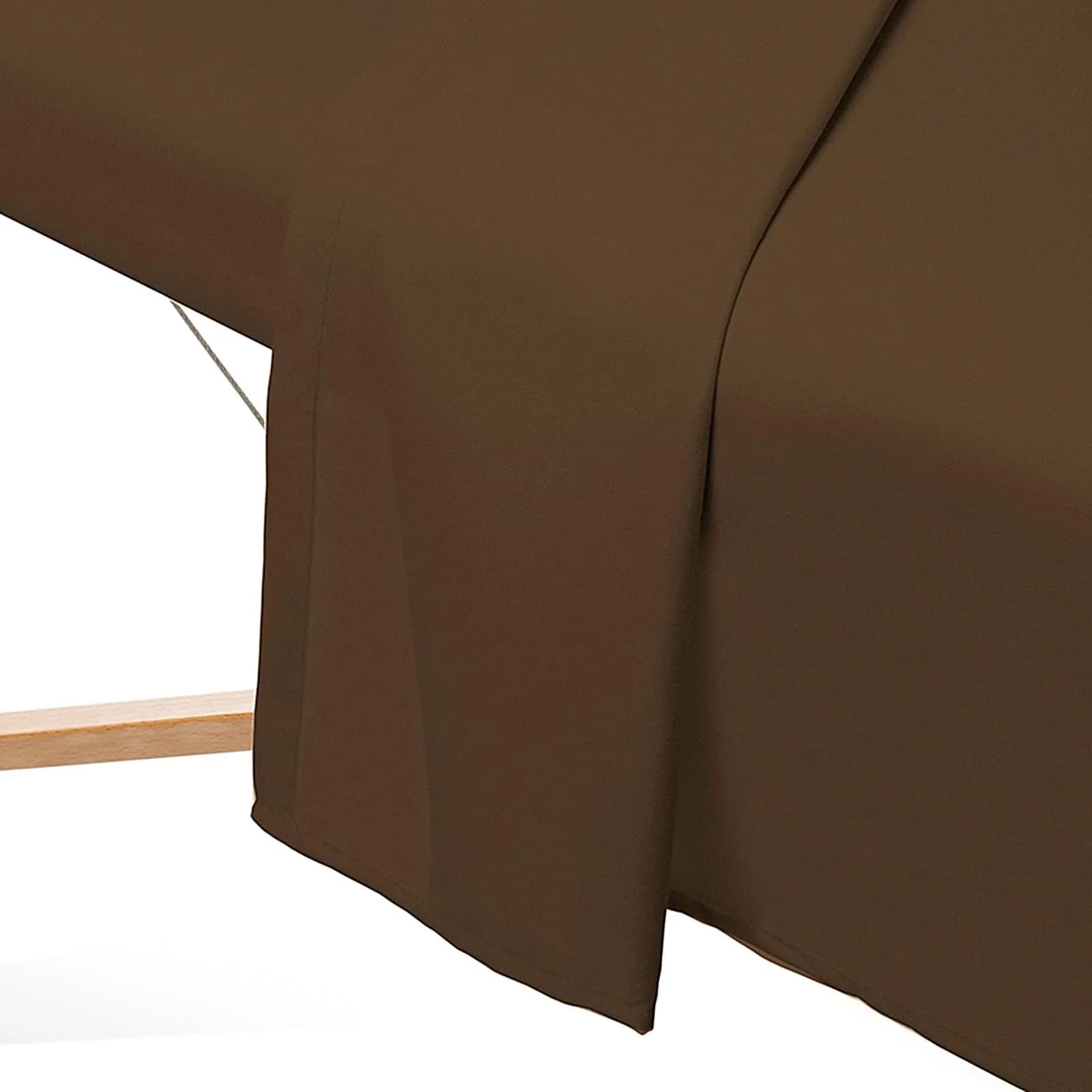 Saloniture 3-Piece Microfiber Massage Table Sheet Set - Chocolate Brown | Fits Most Standard Tables - view 4