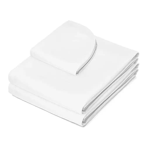 Saloniture 3-Piece Microfiber Massage Table Sheet Set White | Fits Standard Tables, Soft & Breathable thumbnail 2