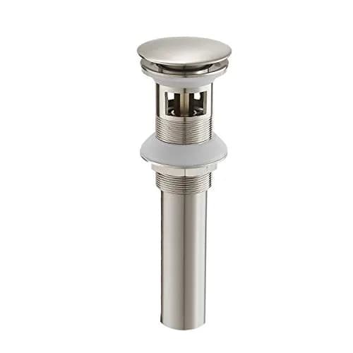 Homevacious 15/8" Bathroom Faucet Vessel Sink Pop up Drain Stopper Plug with Overflow Brushed Nickel thumbnail 1