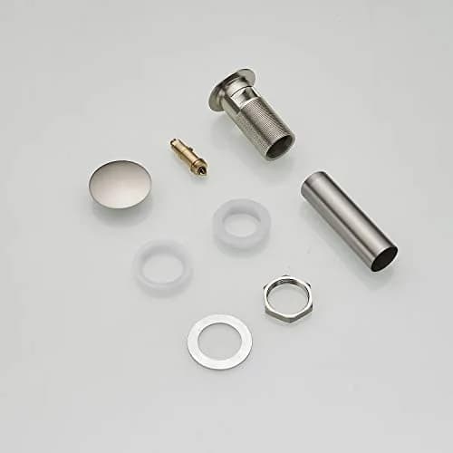 Homevacious 15/8" Bathroom Faucet Vessel Sink Pop up Drain Stopper Plug with Overflow Brushed Nickel thumbnail 6
