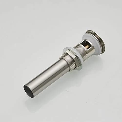 Homevacious 15/8" Bathroom Faucet Vessel Sink Pop up Drain Stopper Plug with Overflow Brushed Nickel thumbnail 2