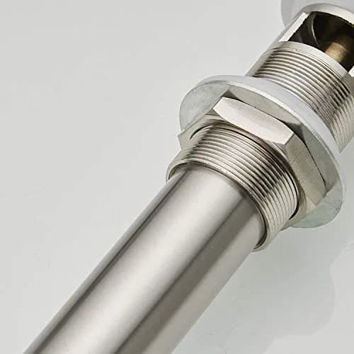 Homevacious 15/8" Bathroom Faucet Vessel Sink Pop up Drain Stopper Plug with Overflow Brushed Nickel thumbnail 3