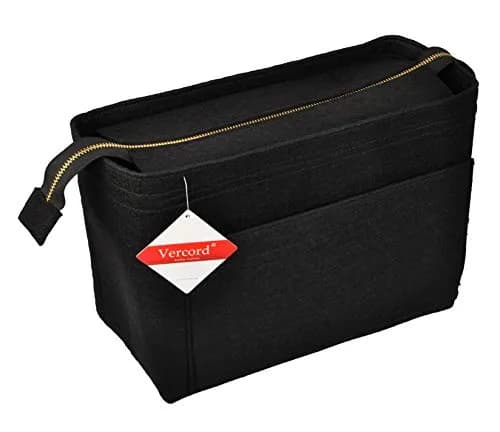 Vercord Felt Zipper Handbag Tote Purse Duffel Backpack Organizer Insert Large | Keeps Handbags Upright & Organized thumbnail 2