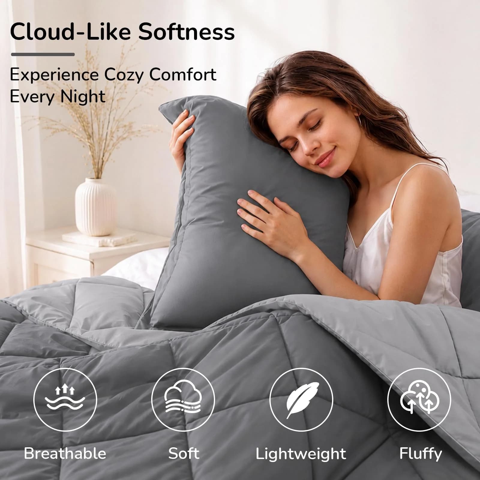 downluxe King Comforter Set Soft Reversible 3 Pieces | All-Season Microfiber Bedding thumbnail 3