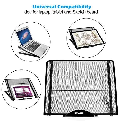 IMAGE Laptop Stand Foldable Portable Ventilated Adjustable 12-Angle, Compatible with 10"-17" Notebooks & Light Box Pad thumbnail 5