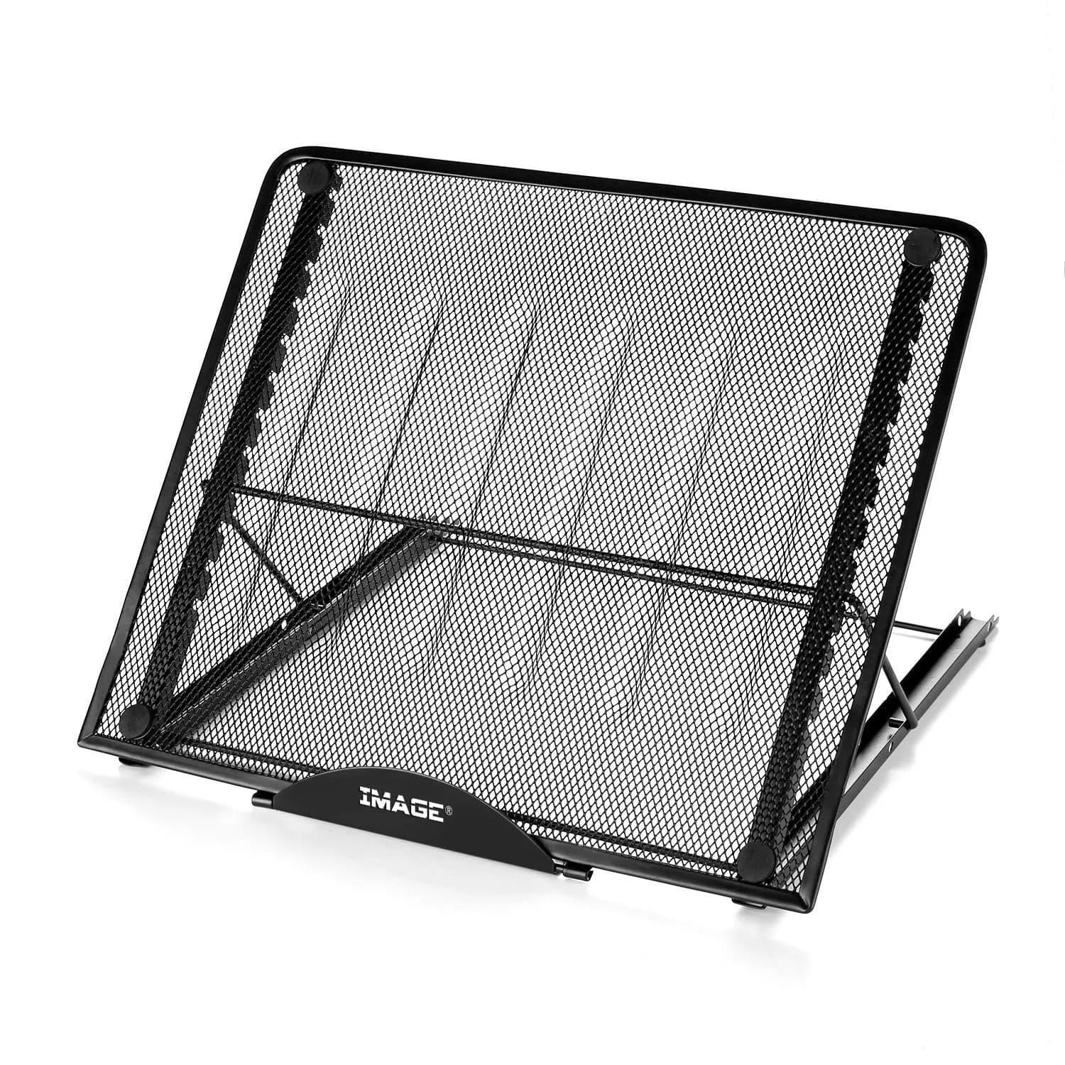 IMAGE Laptop Stand Foldable Portable Ventilated Adjustable 12-Angle, Compatible with 10"-17" Notebooks & Light Box Pad