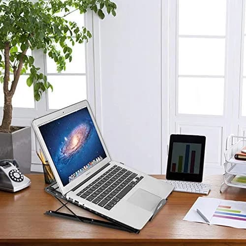 IMAGE Laptop Stand Foldable Portable Ventilated Adjustable 12-Angle, Compatible with 10"-17" Notebooks & Light Box Pad thumbnail 8