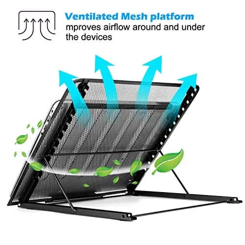 IMAGE Laptop Stand Foldable Portable Ventilated Adjustable 12-Angle, Compatible with 10"-17" Notebooks & Light Box Pad thumbnail 4