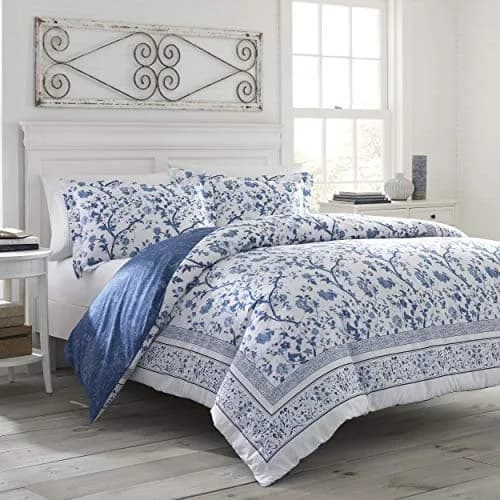 Laura Ashley Charlotte Collection Duvet Set Full/Queen | Elegant Floral Cotton Bedding thumbnail 5