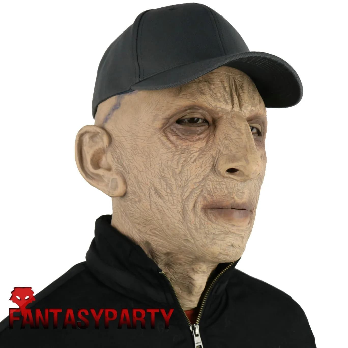 FantasyParty Old Man Latex Mask | Realistic Halloween Costume Head for Adults (1 Unit) - view 5