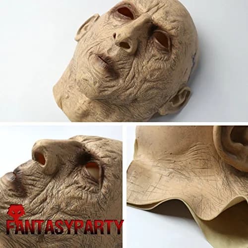 FantasyParty Old Man Latex Mask | Realistic Halloween Costume Head for Adults (1 Unit) thumbnail 6