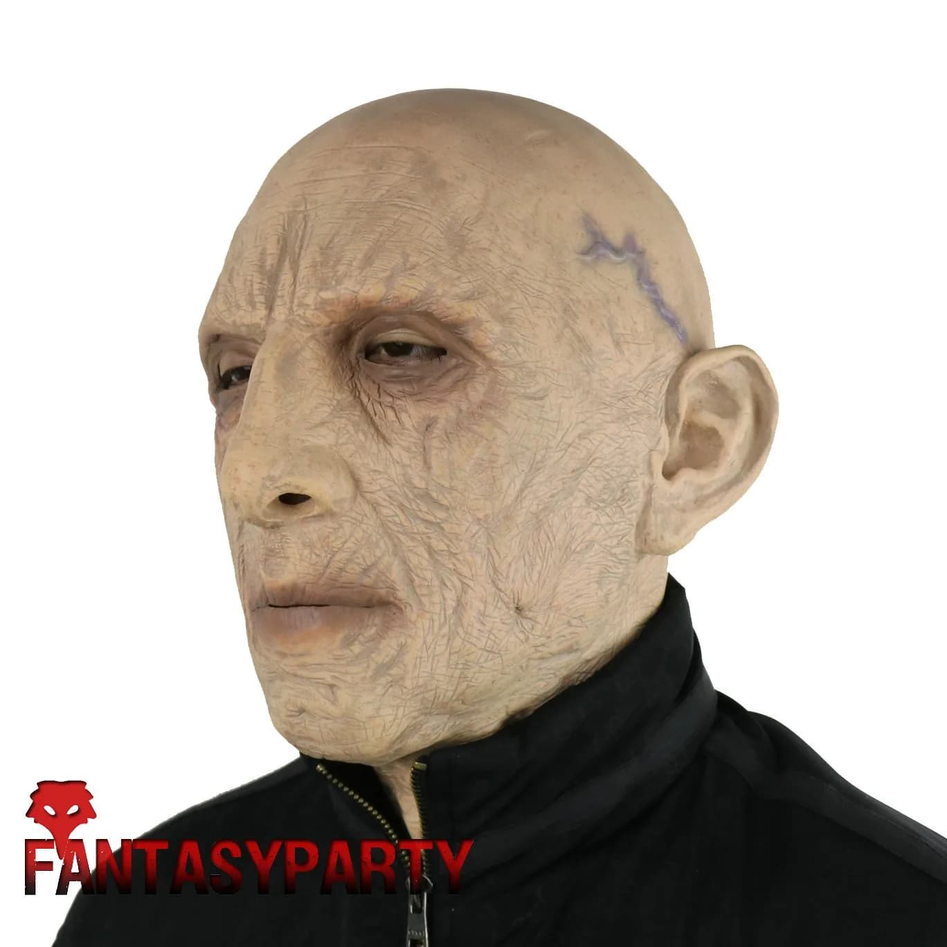 FantasyParty Old Man Latex Mask | Realistic Halloween Costume Head for Adults (1 Unit) - view 2