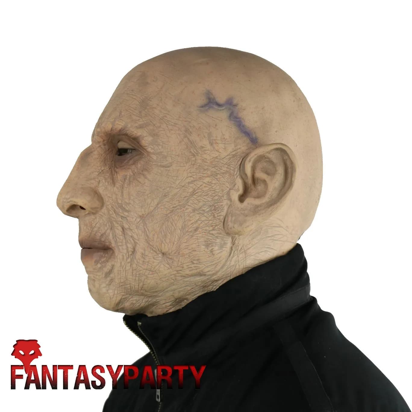 FantasyParty Old Man Latex Mask | Realistic Halloween Costume Head for Adults (1 Unit) - view 3