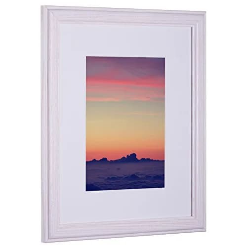 Craig Frames Wiltshire 236 Picture Frame 6x9 Inch with Mat or 8.5x11 Inch Without | White, Set of 4 thumbnail 2