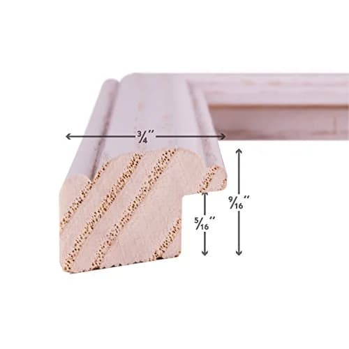 Craig Frames Wiltshire 236 Picture Frame 6x9 Inch with Mat or 8.5x11 Inch Without | White, Set of 4 thumbnail 3