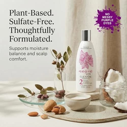 Maison 276 HYDRATE Shampoo for Grey & Silver Hair – Deep Hydration, Gentle Cleanse, No Purple Dyes, Plant-Based Care for Naturally Grey Hair, Sulfate-Free, 8 oz thumbnail 5