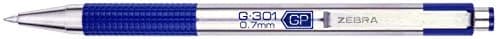 Zebra Pen STEEL G-301 Retractable Gel Pen, Blue Ink, 0.7mm, 12-Pack | Smooth Ink Flow thumbnail 2