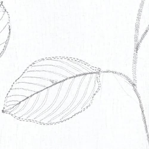 Lazzzy White Sheer Curtains Leaf Embroidered 54 Inch | Elegant Modern Window Drapes thumbnail 8
