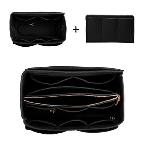 ZTUJO Felt Purse Organizer Insert Medium Black | 23.5cm (9.25in) Width, 15cm (5.9in) Height, 13cm (5.1in) Depth thumbnail 5