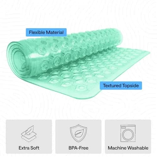 GORILLA GRIP Square Shower Stall Mat 53cm x 53cm (21" x 21") | Patented Suction Grip for Secure Placement thumbnail 4