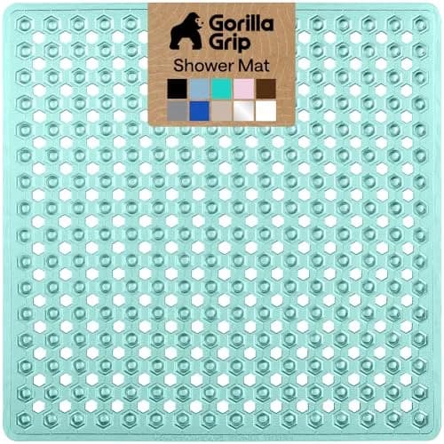 GORILLA GRIP Square Shower Stall Mat 53cm x 53cm (21" x 21") | Patented Suction Grip for Secure Placement thumbnail 1