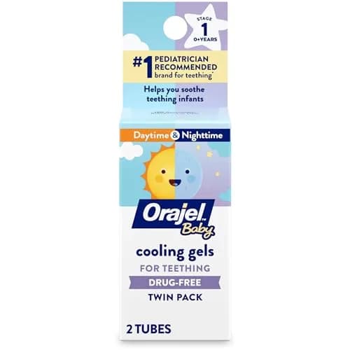 Orajel Baby Daytime & Nighttime Cooling Gels for Teething 0.18oz (5.3ml) | #1 Pediatrician Recommended Brand for Teething thumbnail 1